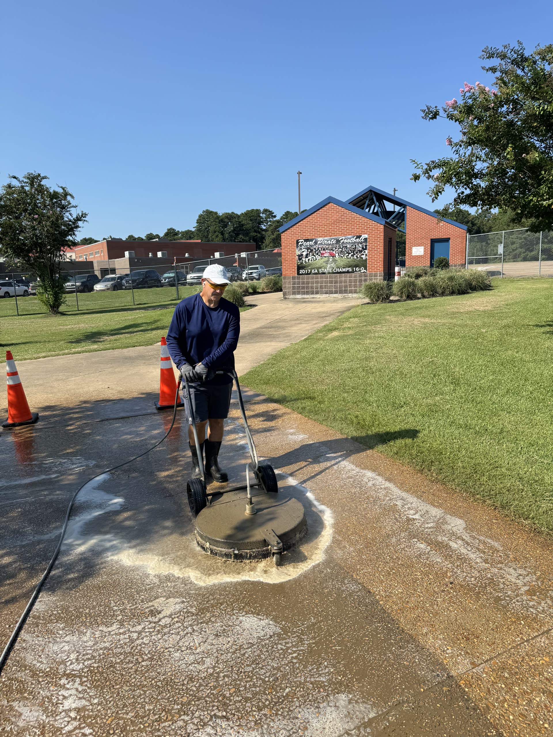 Enhanced Home Care crew completing exterior work in Jackson Metro area