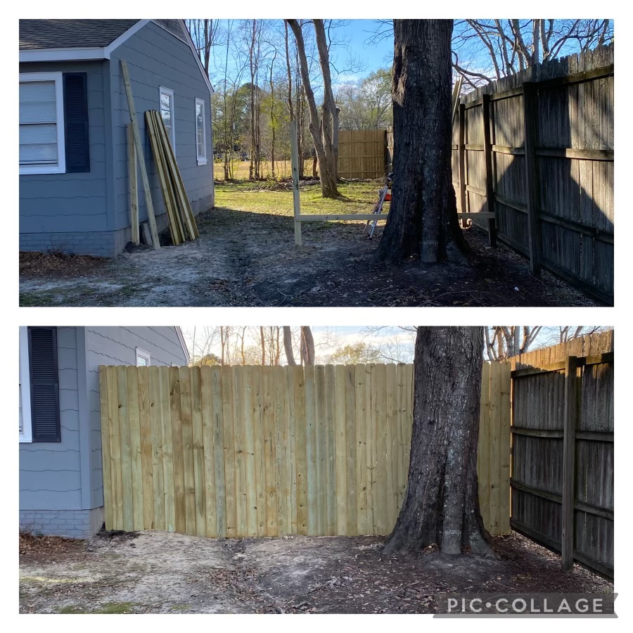 Privacy fence installation in Rankin County, Mississippi